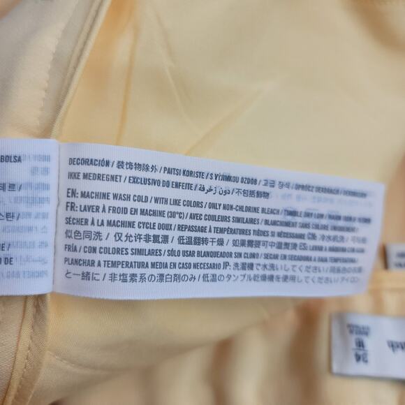 Abercrombie & Fitch Curve Love Tailored Shorts Size 18 Yellow 5" Inseam - Picture 7 of 10